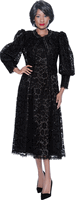 Terramina <br> (Year Round) <br> T7051-BL <br> <br> Black <br> 8 10 12 14 16 18 20 22 24 <br> 2 Piece Jacket & Dress  in Lace