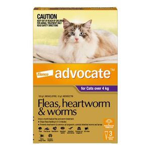 Advocate / Advantage Multi for Large Cats (9 - 15 lbs)  over 4kg - 3 Month Pack