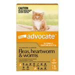Advocate Kitten - Cat (2 - 9 lbs) 0 - 4kg  3 Month Pack