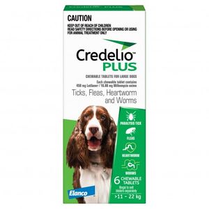 Credelio Plus Medium Dog Green 11-22kg (24-48lbs) 6 pack