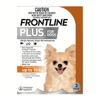 Frontline Plus (Orange) Dog 2 - 22.5 Lbs  (0 to 10 kg) (3 Month Pack)
