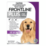 Frontline Plus for Dogs (44 to 88lbs) 20 to 40kg (3 Month Pack)