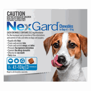 NexGard for Small Dogs 4.1-10kg ( 9 - 22 lb ) Blue 3 Month Pack
