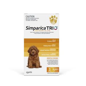Simparica Trio Chews Puppy 3pk 1.3-2.5kg / 2.75-5.5lbs