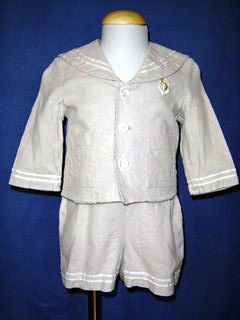 <img src="https://p11.secure.hostingprod.com/@grammies-attic.com/ssl/images/blue-sold-1.gif"> Boy's Good Lad Linen Sailor Shortall & Jacket Set