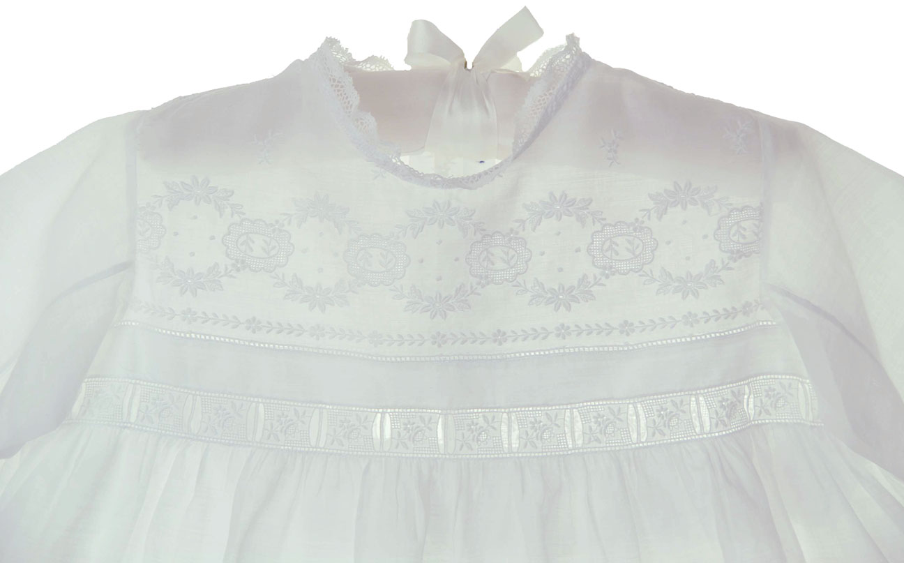 heirloom Edwardian white linen baby dress,heirloom early 1900s white