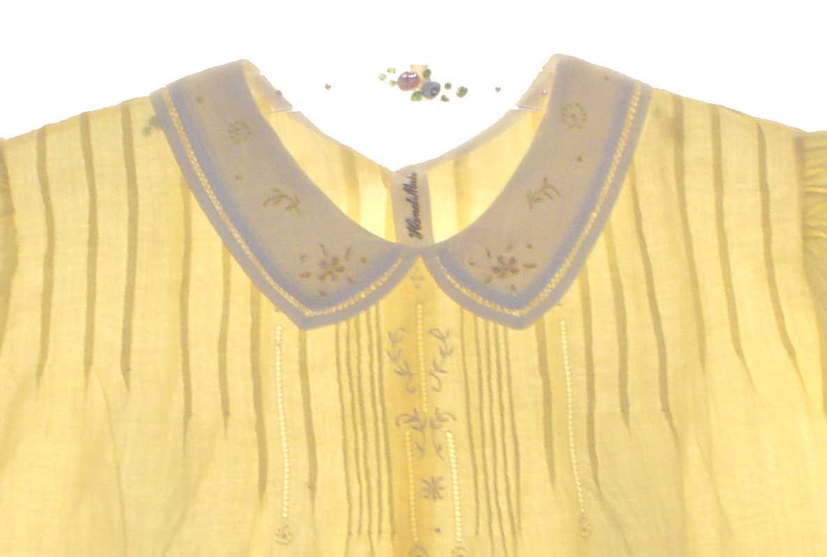 heirloom batiste dress,heirloom yellow dress,heirloom baby dresses