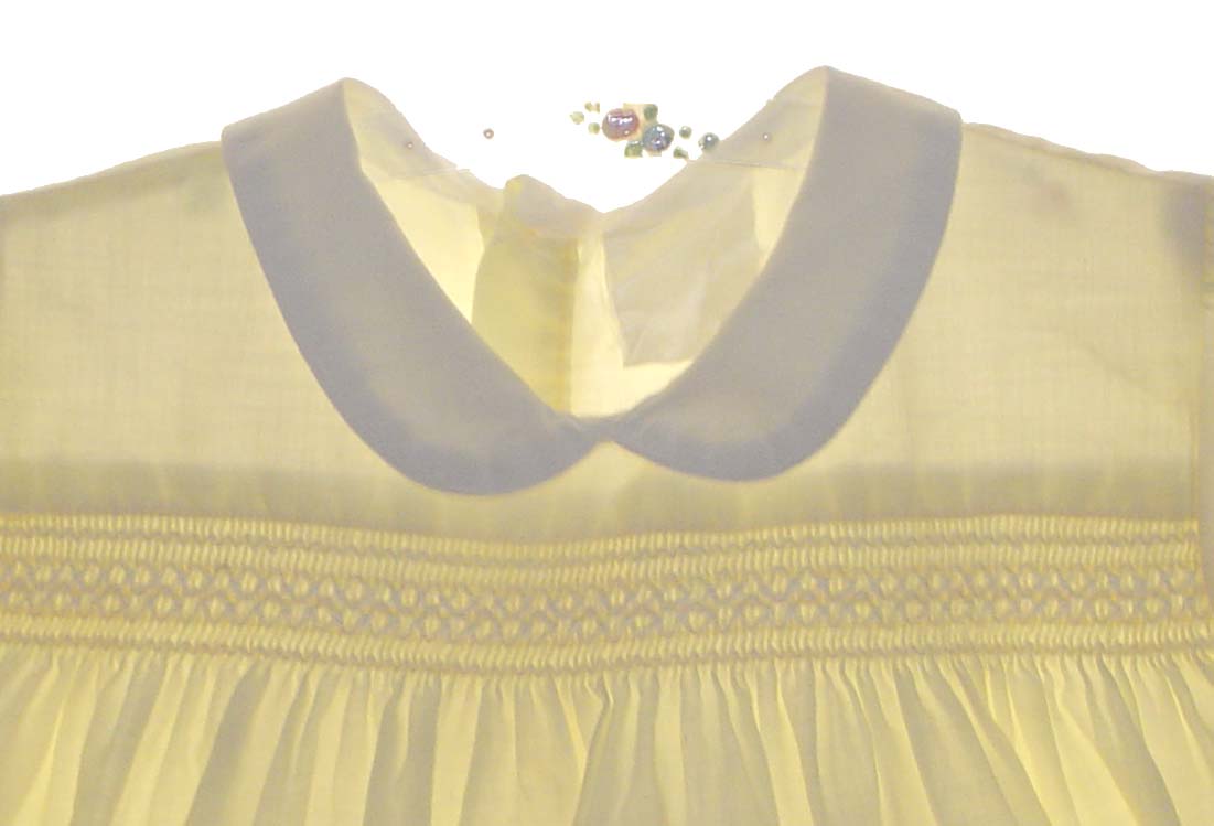 heirloom smocked dress,heirloom yellow dress,heirloom baby dresses