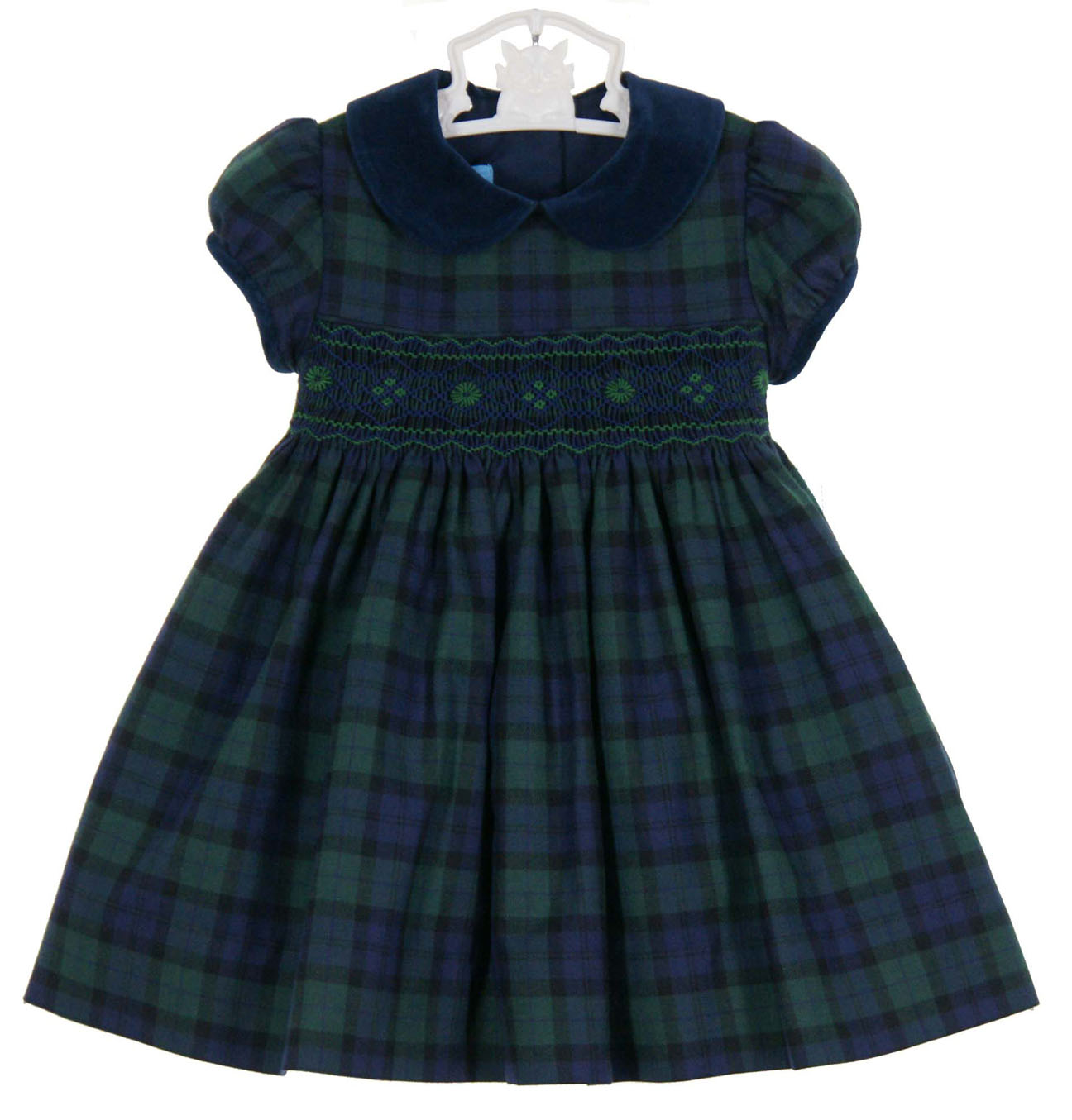 Anavini Boys Smocked Red Plaid Jon Jon with White Shirt and Red Piping
