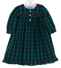 NEW Anavini Green Plaid Smocked Gown