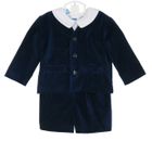 NEW Anavini Navy Velvet Eton Suit