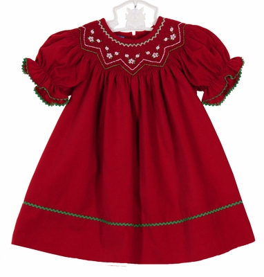 Anavini Reindeer Smocked Float Dress