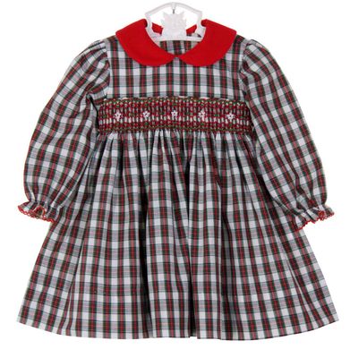 Anavini Boys Red Plaid Long Romper main image 1