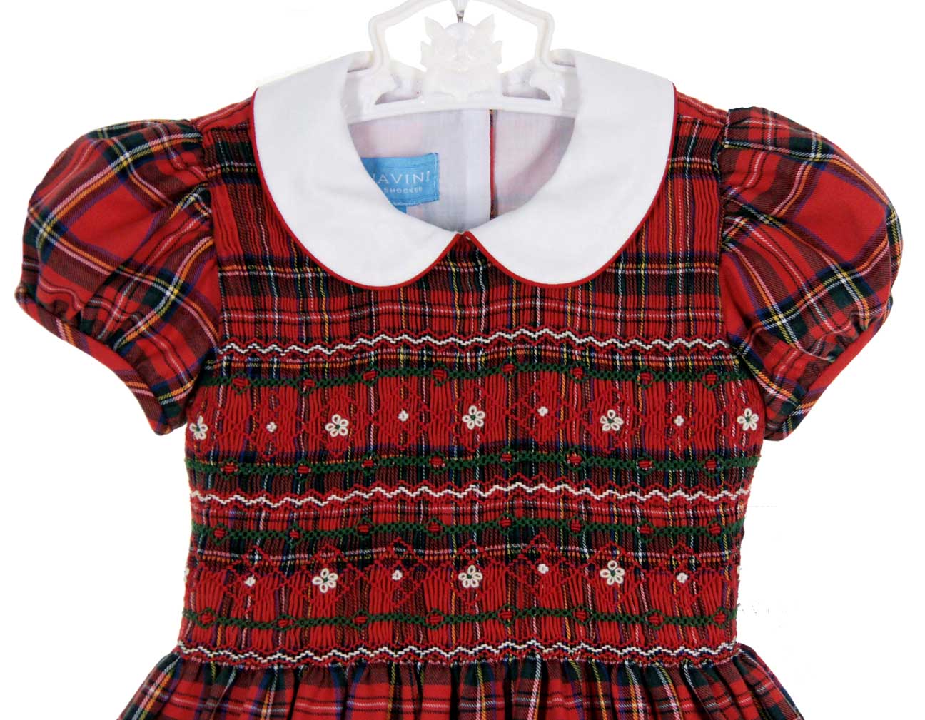 Plaid Smocked Dress main image 1