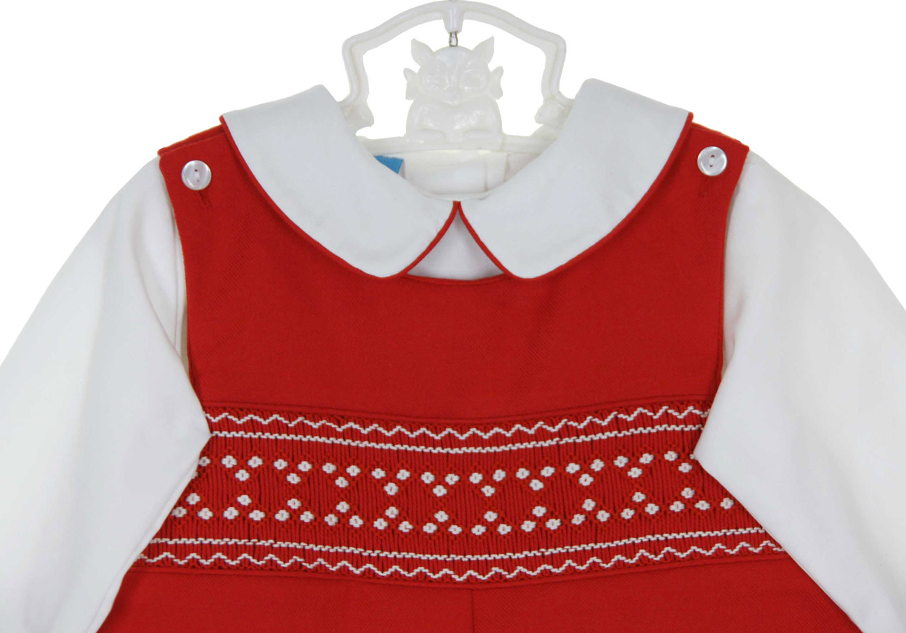 Red Check Smocked Longall