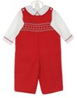 NEW Anavini Red Smocked Longall with White Shirt