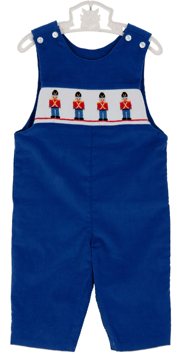 Anavini Baby / Toddler Boys Red Corduroy Longall - Smocked Trees on Cars main image 0