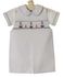 Anavini Couture Boys Rich Green Shortall with White Shirt Trimmed in Red main image 0