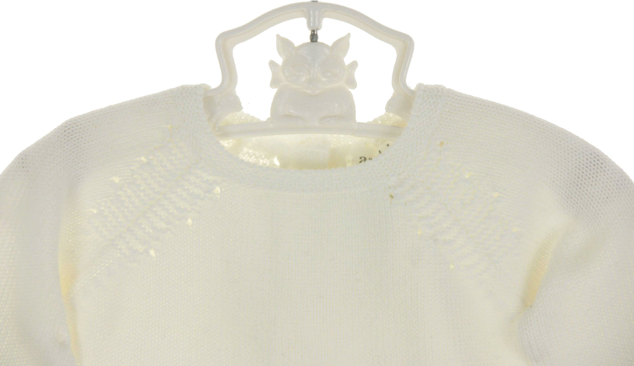Angel Dear ivory baby sweater and leggings set,ivory newborn sweater