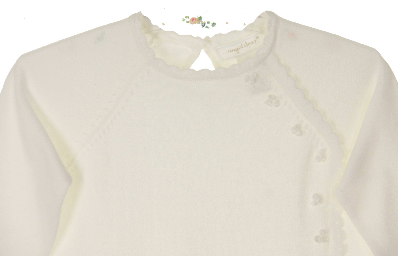 Angel Dear ivory soft cotton knit gown,ivory cotton knit gown,ivory