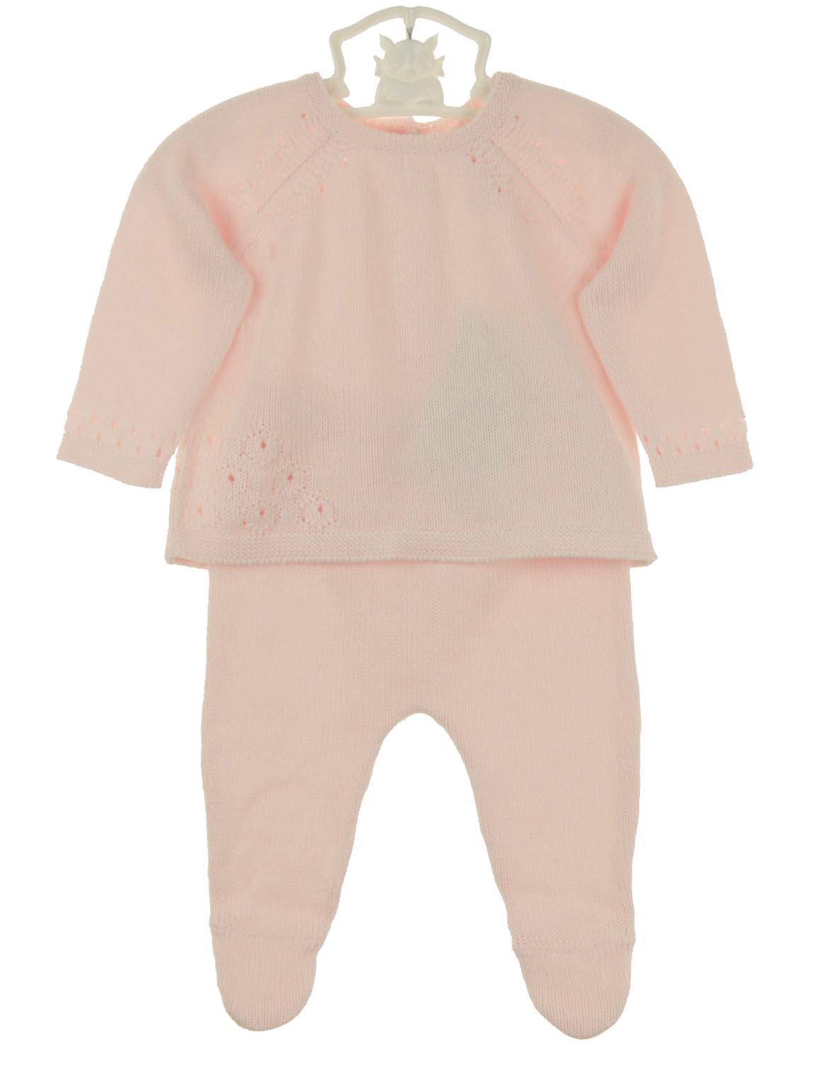 Angel Dear pink baby sweater and leggings set,pink newborn sweater and