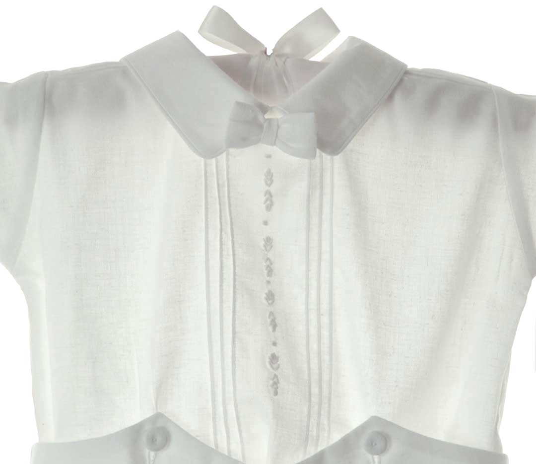 Baby Dove christening outfit,boys cotton christening outfit,cotton