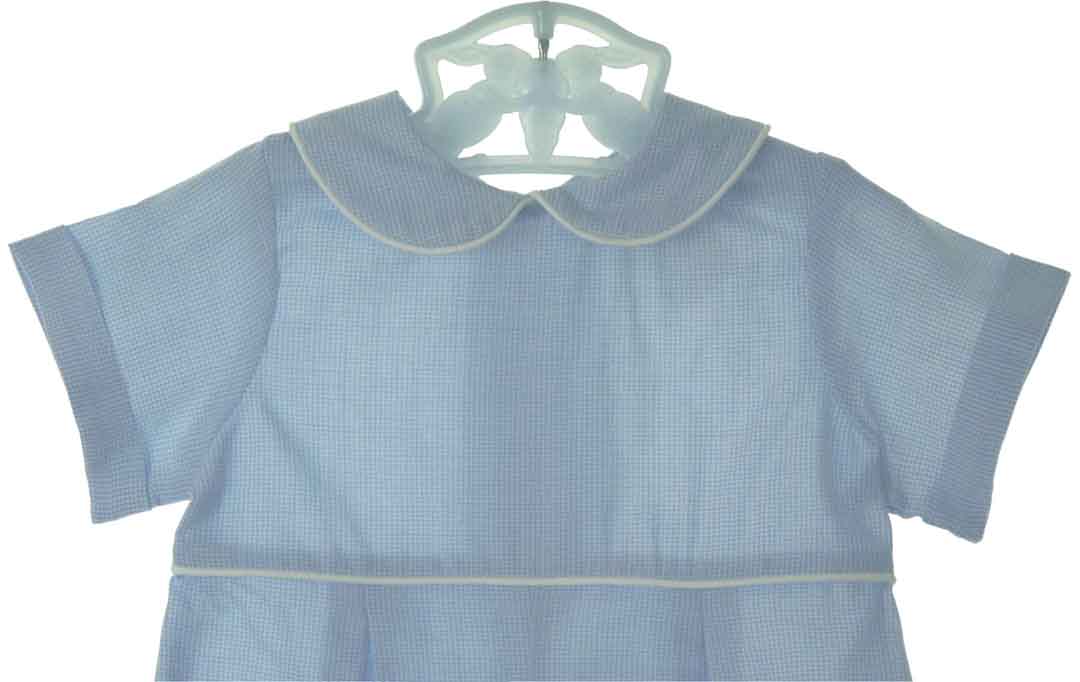 Bailey Boys Baby Knit Romper - Blue Striped Gingerbread Christmas Train