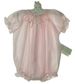 <img src="https://p11.secure.hostingprod.com/@grammies-attic.com/ssl/images/blue-sold-1.gif">  NEW Bailey Babies Pink Smocked Bubble with Embroidered Pink Rosebuds