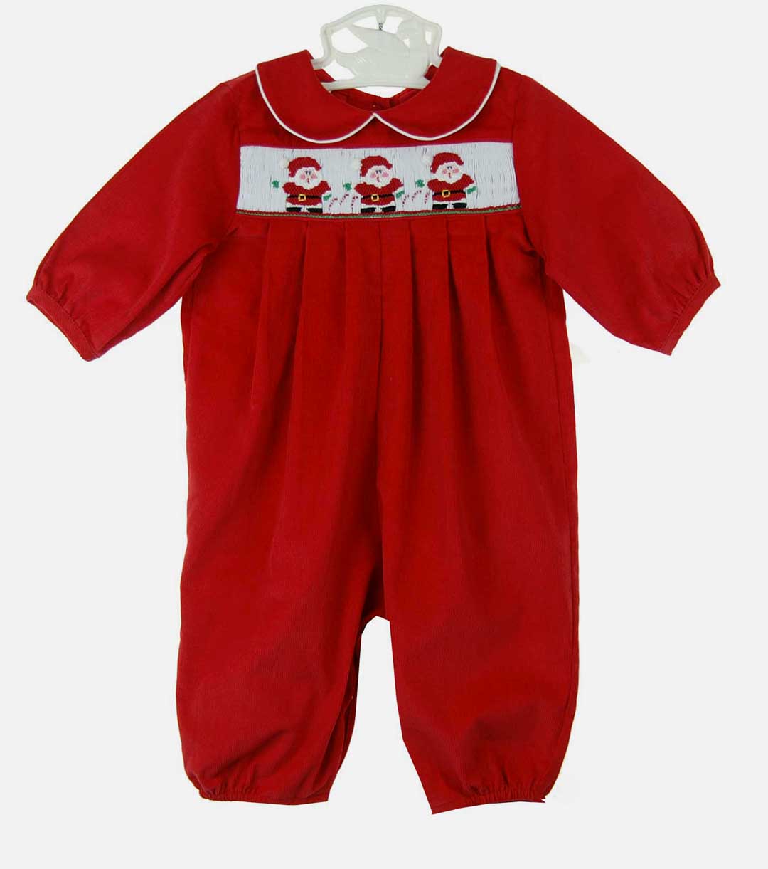 Bailey Boys red smocked romper,brother sister matching Christmas outfits,red smocked Christmas