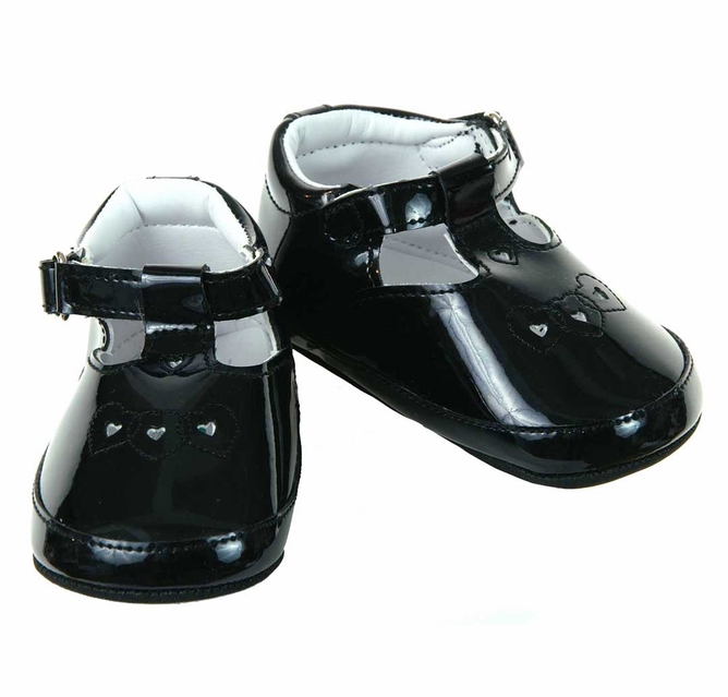 black patent leather shoes for infants