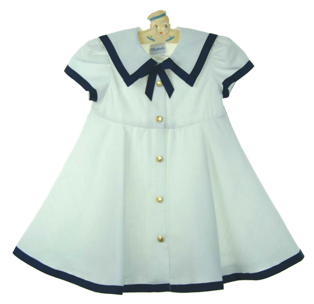 C. I. Castro sailor dress,C. I. Castro white sailor outfit,baby sailor