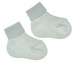 NEW Carlino White Cotton Knit Socks with Plain Cuffs