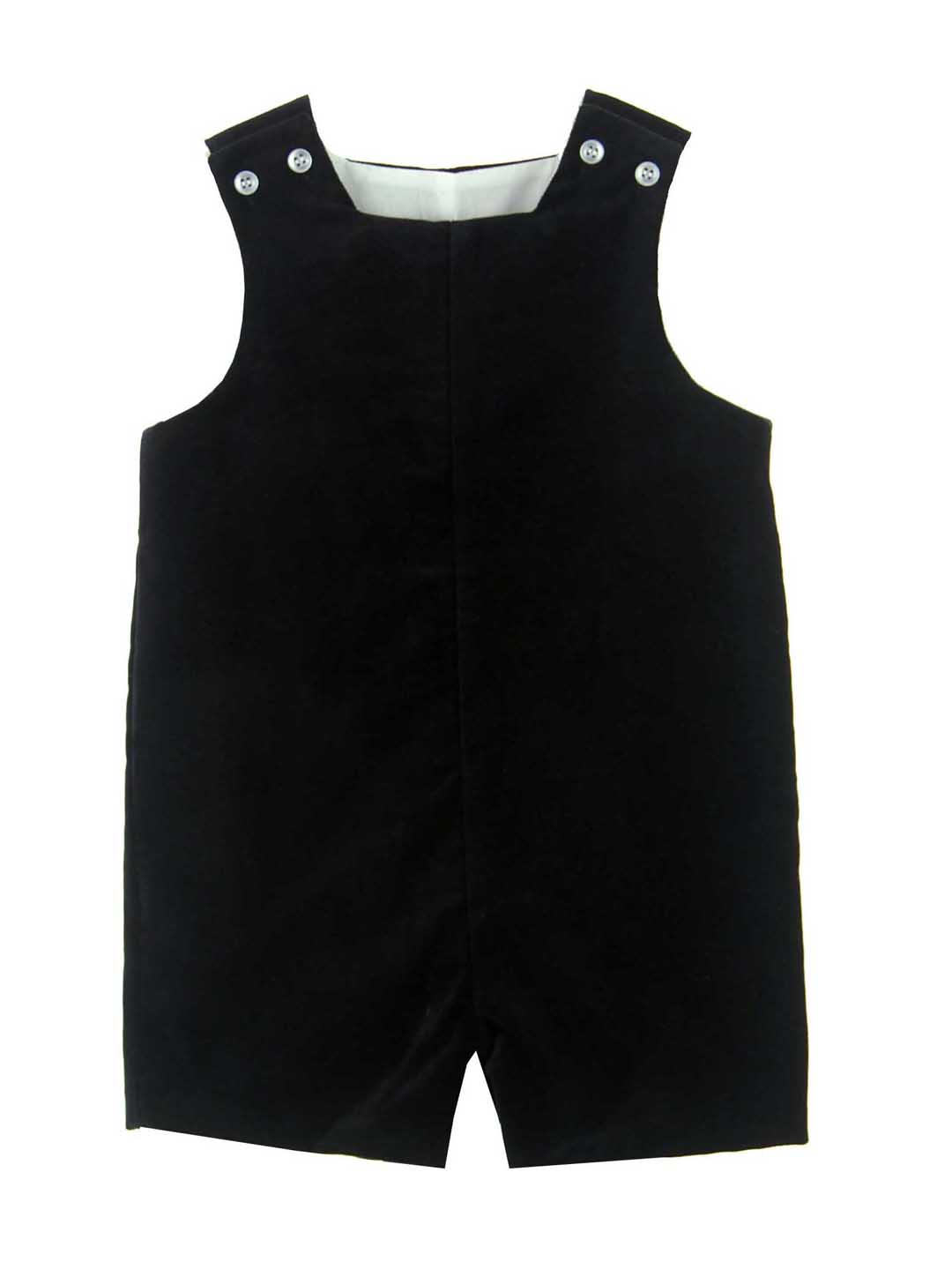Chabre black velvet shortall,Bailey Boys black velvet shortall,black