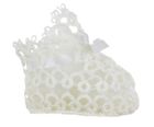 <img src="https://p11.secure.hostingprod.com/@grammies-attic.com/ssl/images/blue-sold-1.gif"> NEW Custom Crocheted White Cotton Tatted Booties with Satin Ribbon Ties