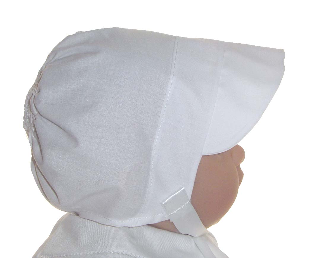 NEW Custom Made Baby Boy's Smocked Hat with White Embroidery