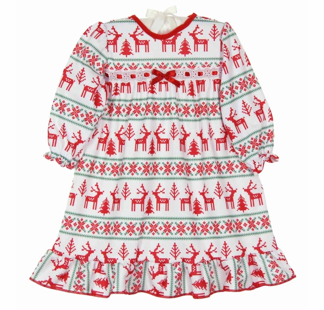 Fair Isle Print Nightgown for Babies, Toddlers, and Little Girls