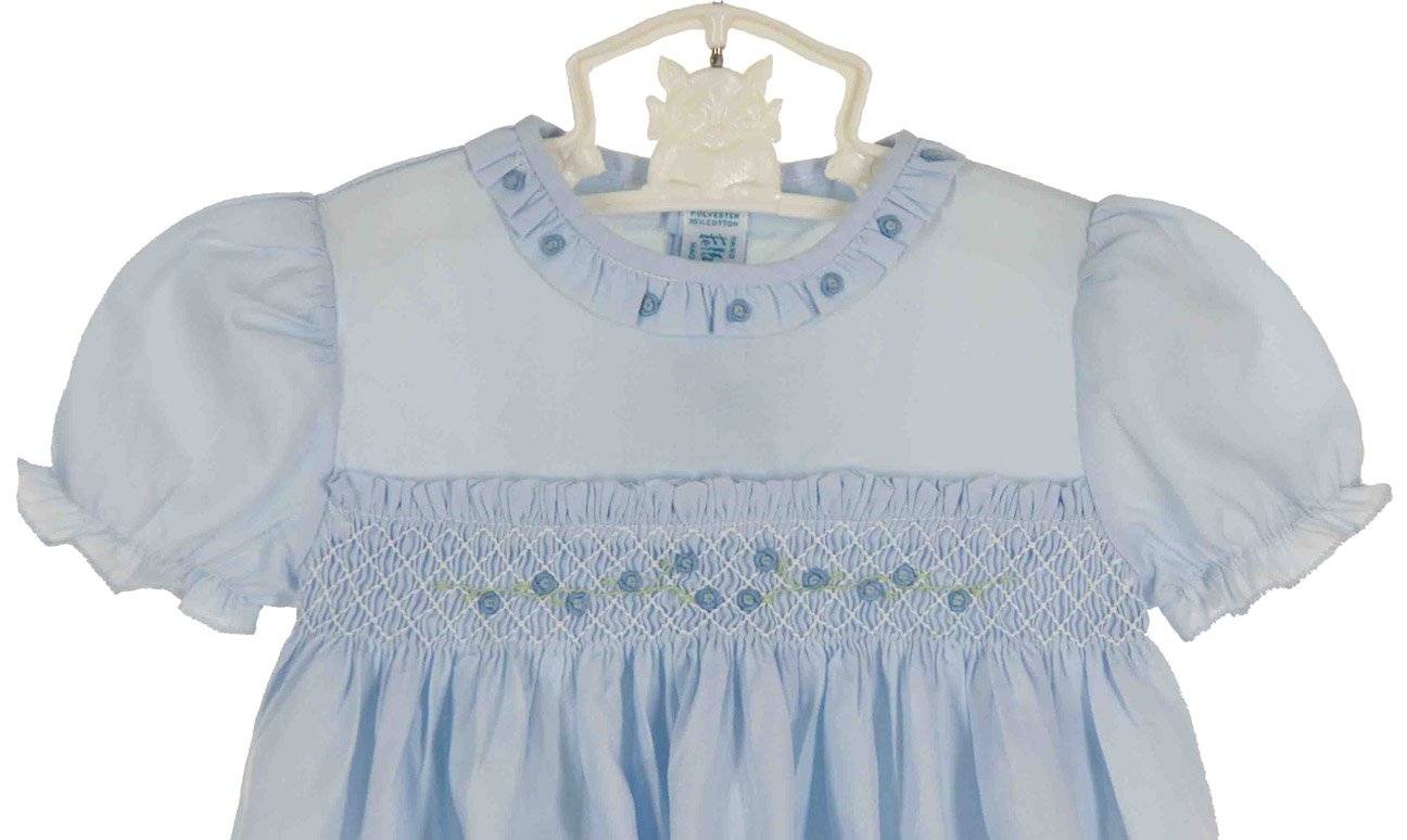 Feltman Brothers Infant Baby Girls Ruffled Bubble with Tucks - White main image 1