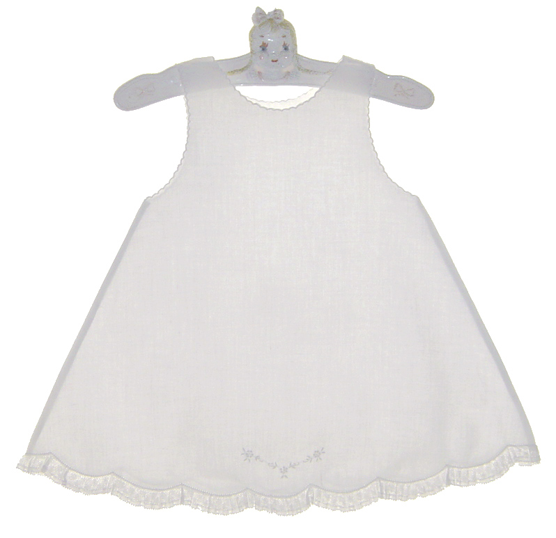 Feltman Brothers white christening gown with lace insertion,feltman Brothers embroidered white
