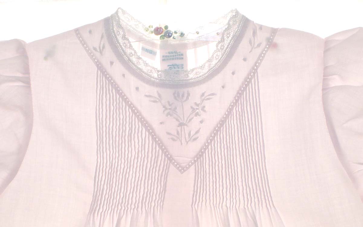 NEW Feltman Brothers Pale Pink Baby Dress with Pintucks, Embroidery
