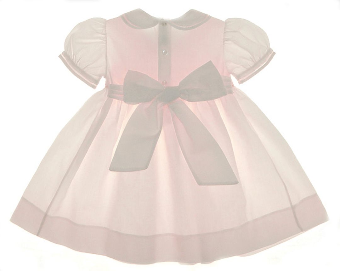 Feltman Brothers Baby Girls Midgie Smocked Dress with Lace Collar - Pink