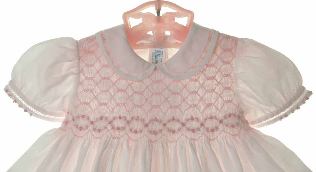 Feltman Brothers Infant Girls Smocked Midgie Bishop Dress - Pink main image 1