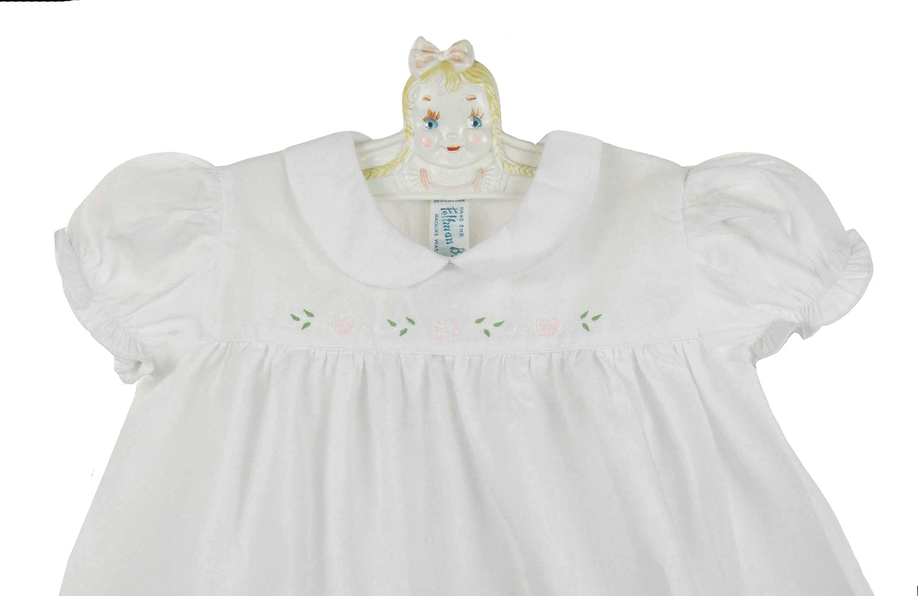 Feltman Brothers white footie set with pink hearts,white footie set