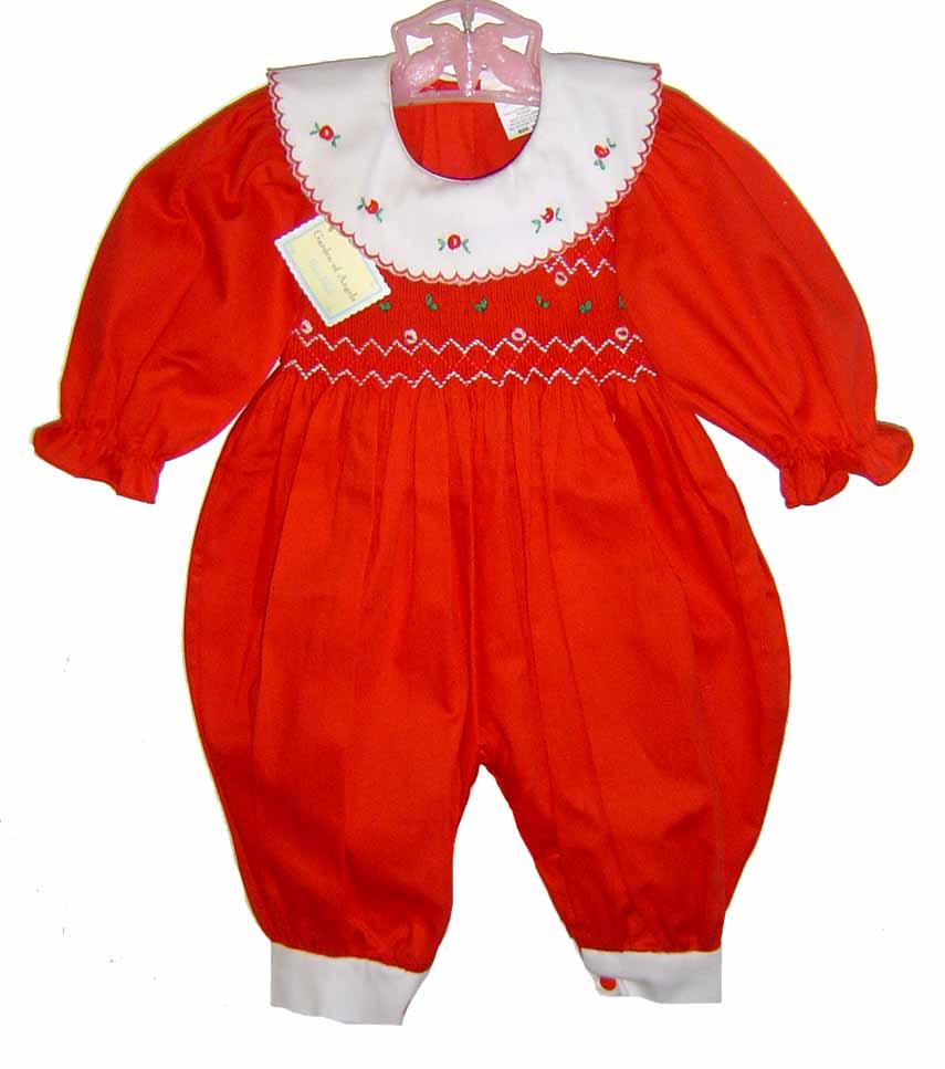 Garden of Angels,holiday baby bubble,baby Christmas bubble,red smocked
