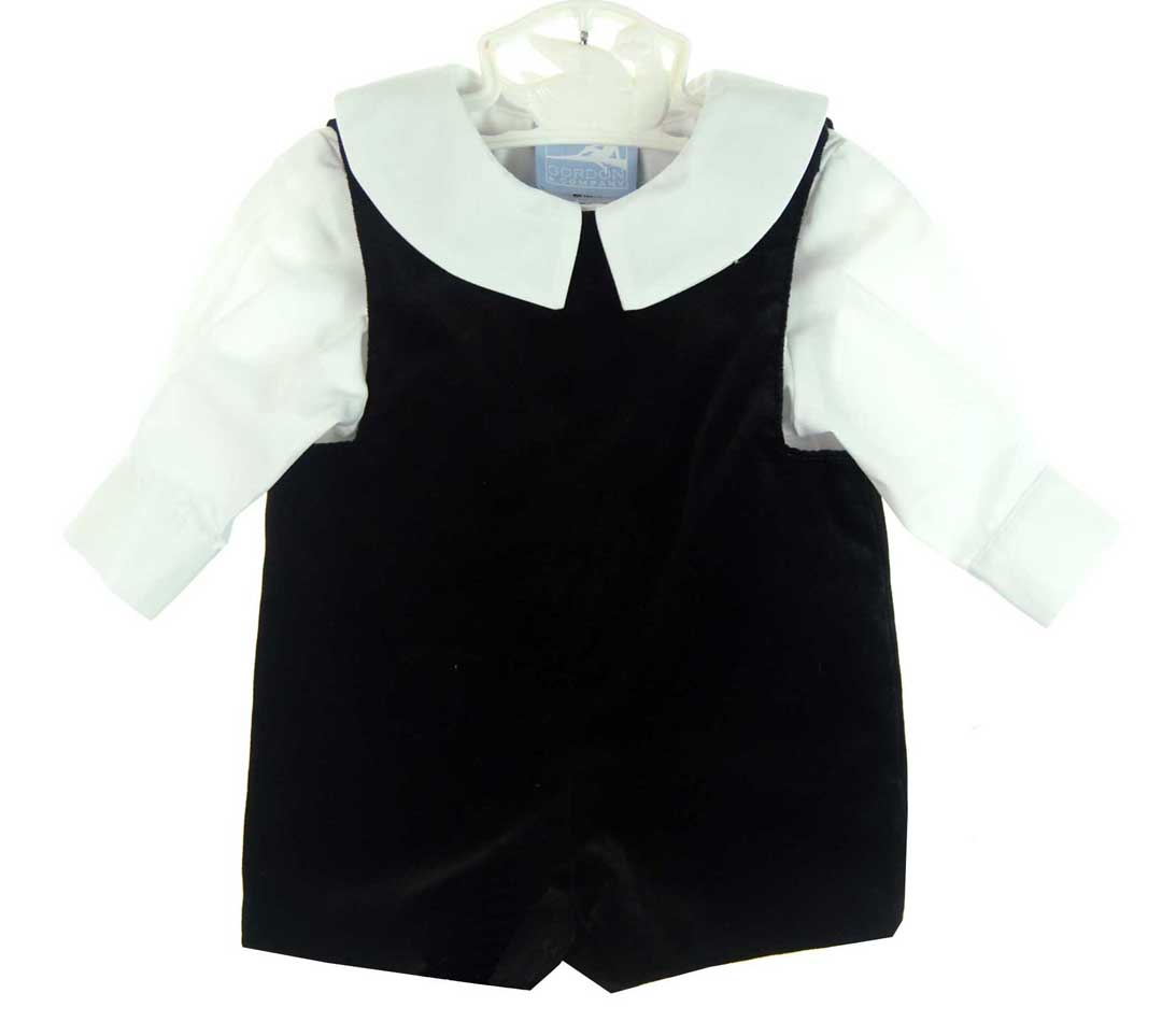 Gordon and Company black velvet shorts set,black velvet shortall,black
