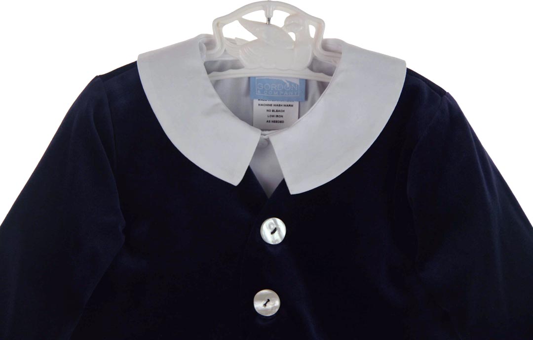 Gordon & Co,Gordon & Company,navy blue velvet eton suit,velvet eton