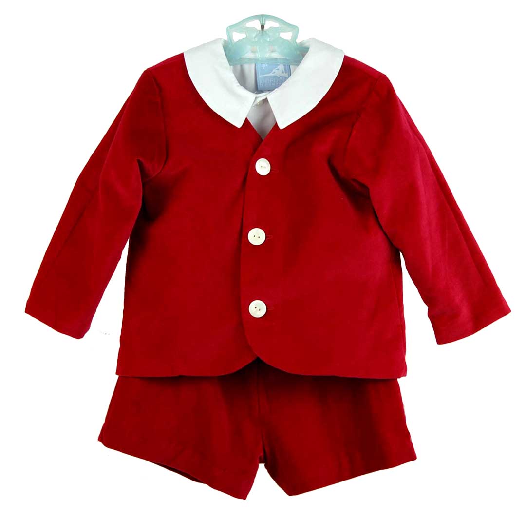 Gordon & Co,Gordon & Company,red velvet eton suit,velvet eton suit,velvet suit for toddlers