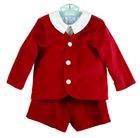 NEW Gordon & Company Red Velvet Eton Suit