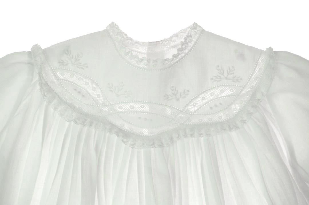 hand embroidered christening gown,heirloom christening gowns,winter