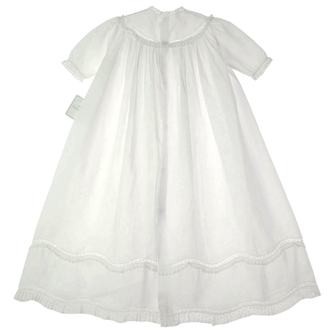 hand embroidered christening gown,heirloom christening gowns,winter