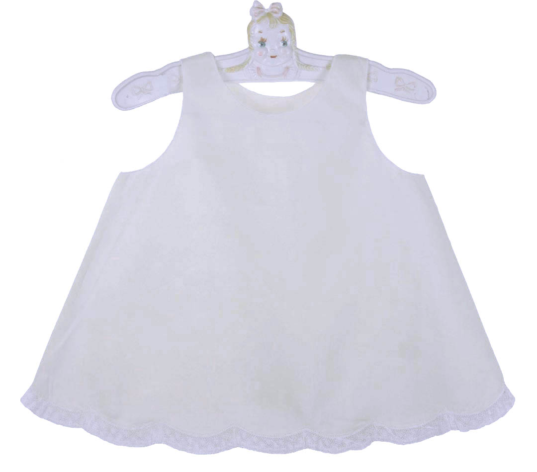 hand embroidered white dress with pintucks and lace,hand embroidered